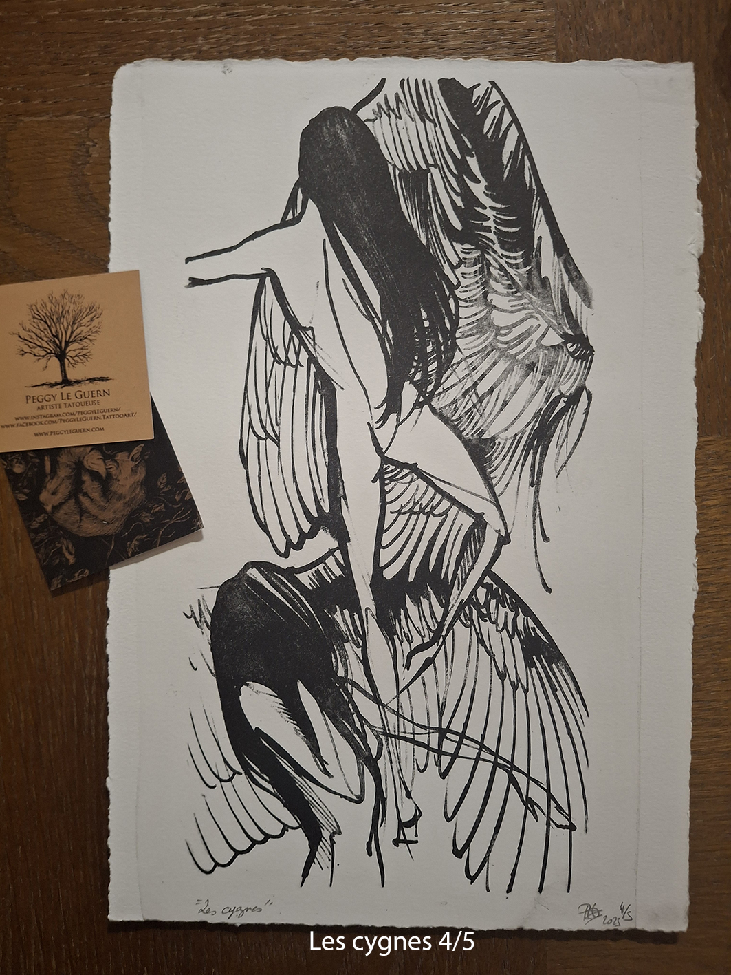 198 LITHO Les cygnes 4 sur 5